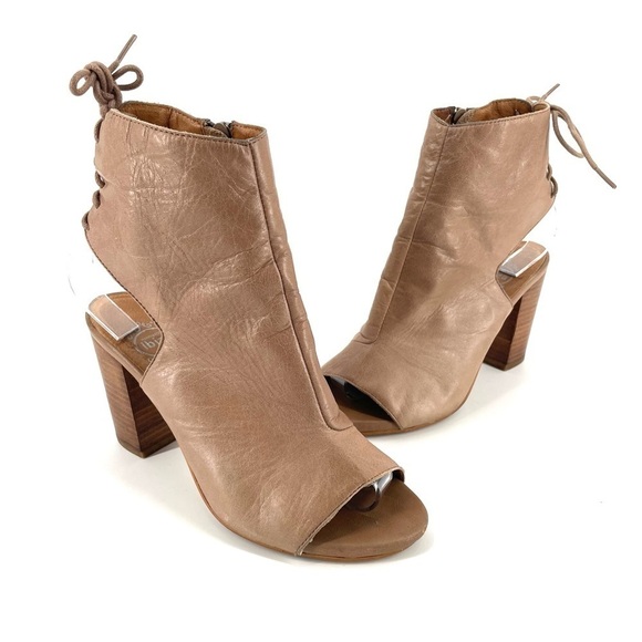 Jeffrey Campbell Quincy Leather Block Heeled Sandals - Picture 1 of 8